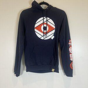 American Apparel Hoodie Imagination Invisible Creature Blue Pocket Logo Unisex S